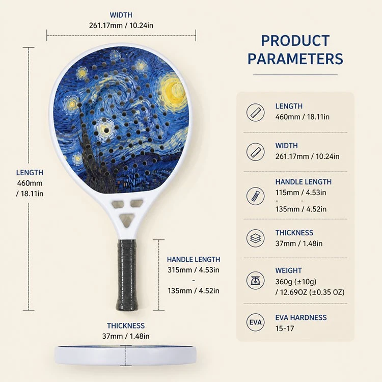 Lightweight Padel Racket For Adults, Fiberglass Face best